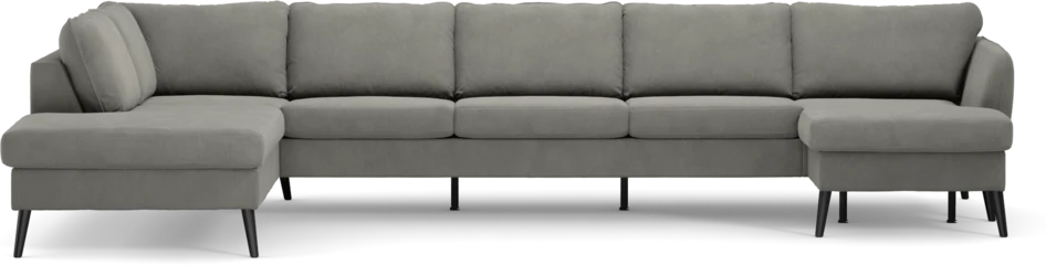 County - 4-sits soffa med divan vänster och schäslong höger - Grå