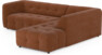 Bella - 3-sits soffa med divan höger - Orange