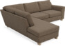 Friday - 2,5-sits soffa med divan vänster - Brun