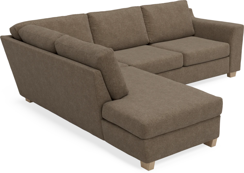 Friday - 2,5-sits soffa med divan vänster - Brun