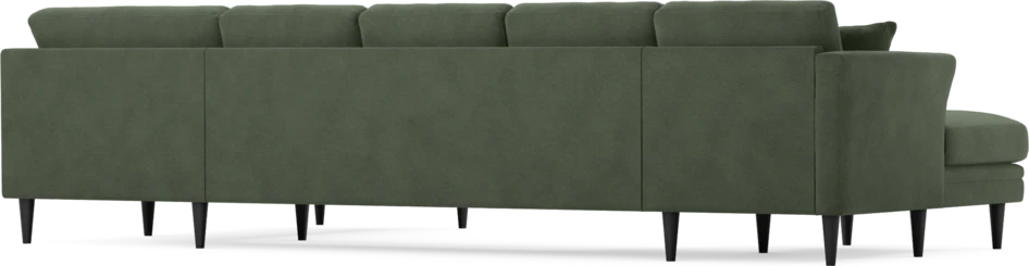 Eden - 3-sits soffa med schäslong vänster och divan höger - Grön