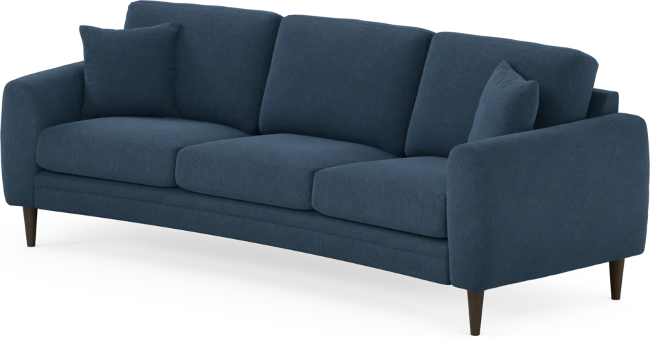 Eden - 3-sits soffa svängd - Blå
