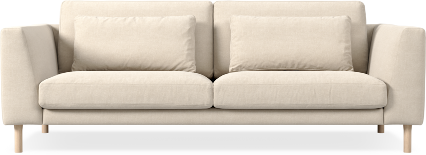 Willow - 3-sits soffa, fast klädsel - Beige