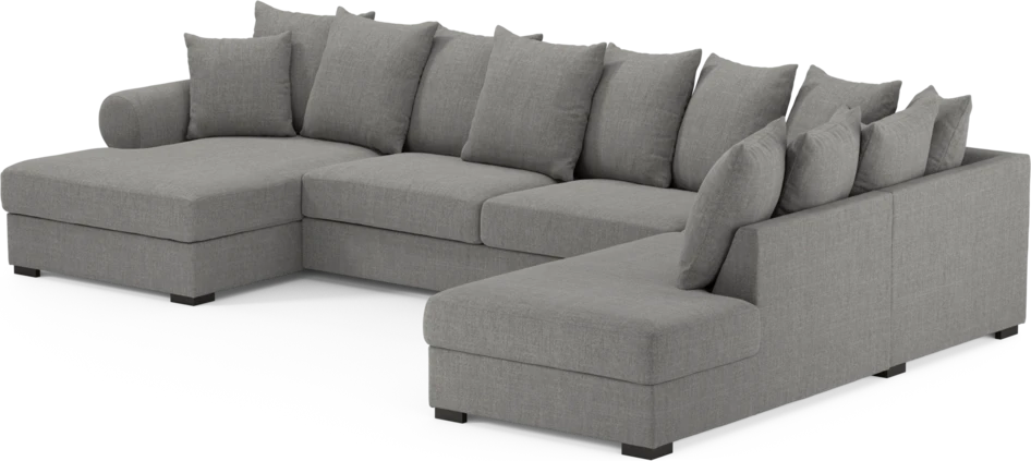 Town - 3-sits soffa med divan höger och schäslong vänster - Grå