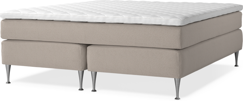 Delux Sense - Kontinentalsäng, dubbelsäng med bäddmadrass - Beige