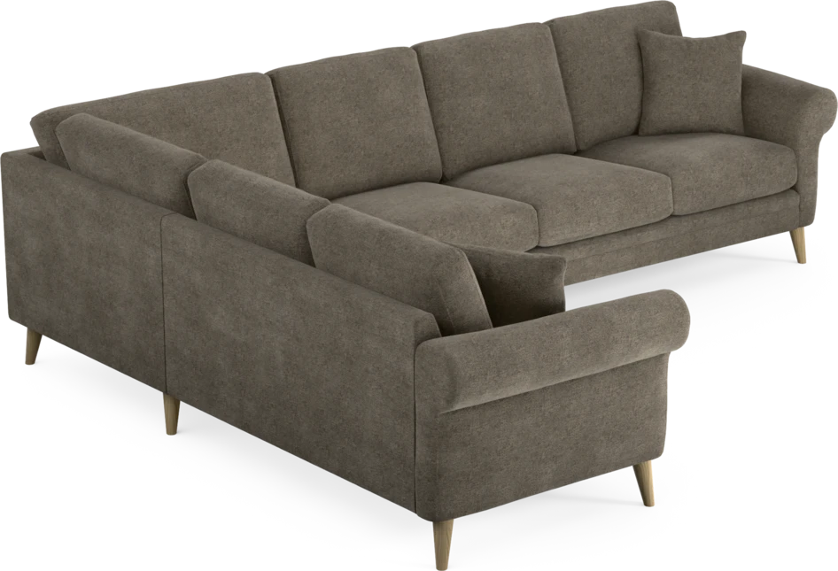 Eden - Hörnsoffa, 2+3-sits - Brun