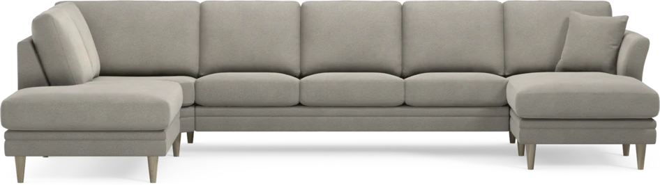 Eden - 3-sits soffa med divan vänster och schäslong höger - Grå