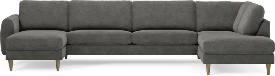 Bridge - 3-sits soffa med schäslong vänster och divan höger - Grå