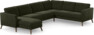 Bridge - Hörnsoffa, 3+2-sits med schäslong vänster - Grön