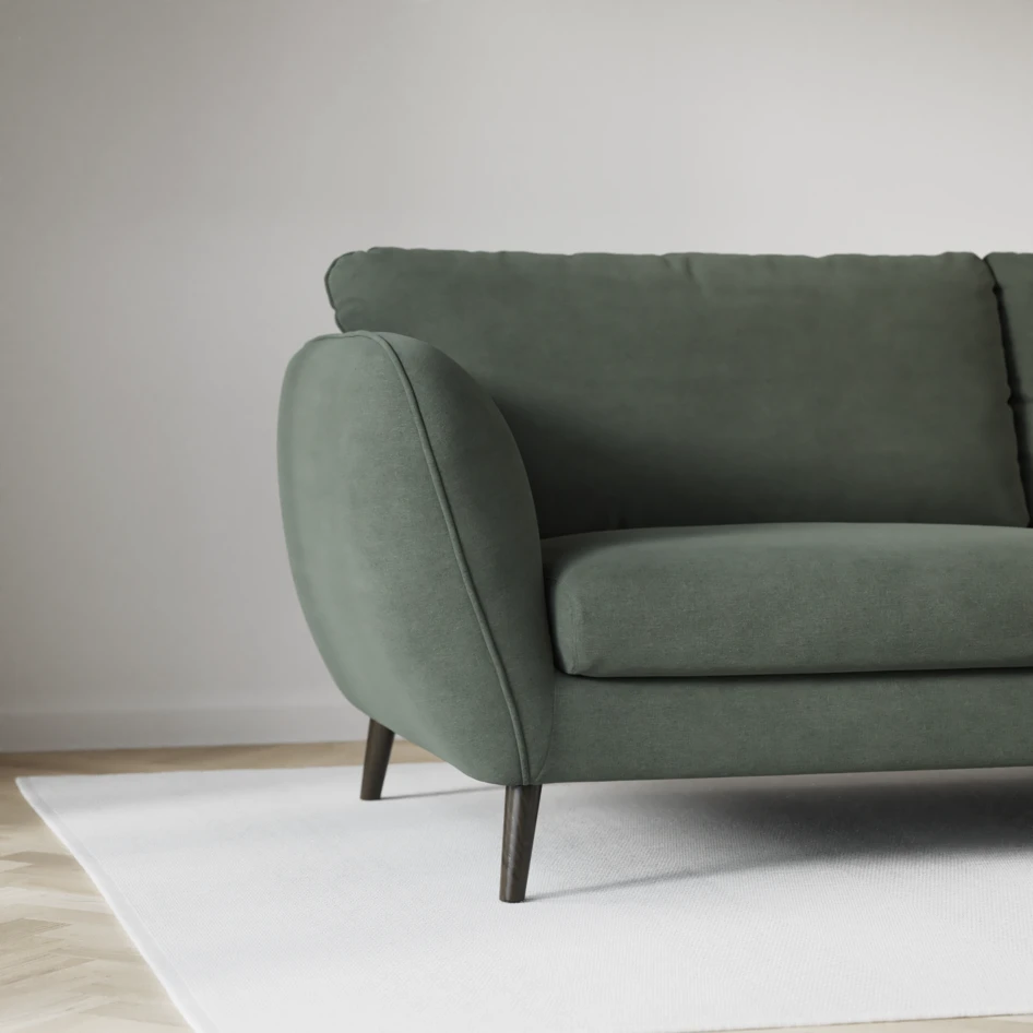 Madison - 2-sits soffa med divan vänster och schäslong höger - Grön