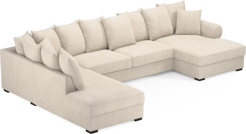 Town - 3-sits soffa med divan vänster och schäslong höger - Vit