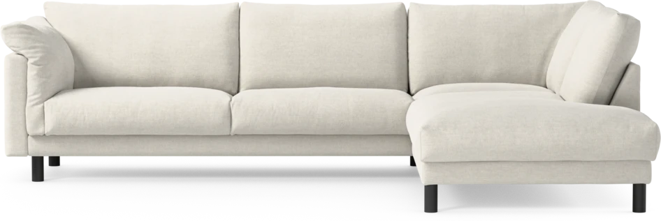 Cherrie - 3-sits soffa med divan höger, fast klädsel - Vit