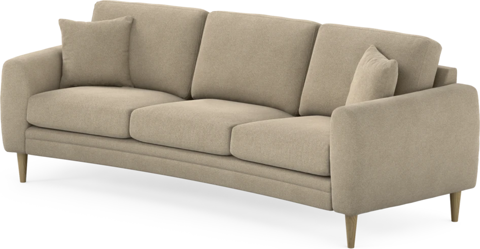 Eden - 3-sits soffa svängd - Beige