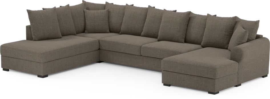 Town - 3-sits soffa med divan vänster och schäslong höger - Brun