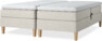 Delux Sense - Ställbar säng, dubbelsäng med bäddmadrass - Beige