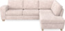 Friday - 2,5-sits soffa med divan höger - Rosa