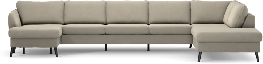 County - 4-sits soffa med schäslong vänster och divan höger - Grå