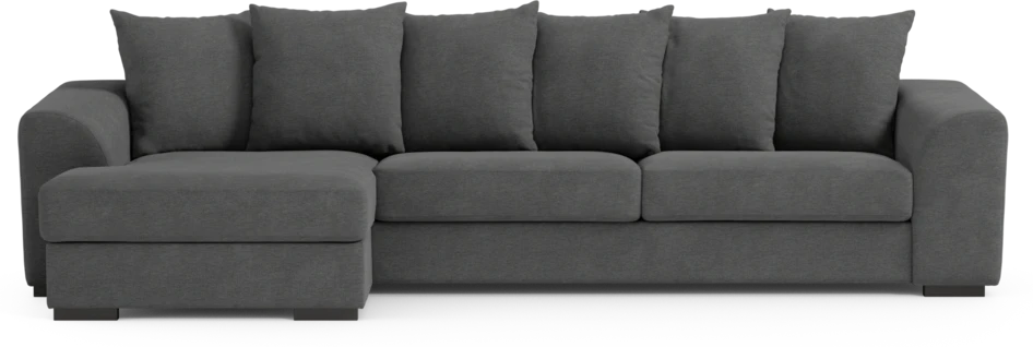 Town - 3-sits soffa med schäslong vänster - Grå