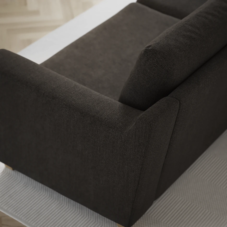Friday - 2,5-sits soffa med divan höger - Brun
