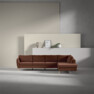 County - 3-sits soffa med divan höger - Röd