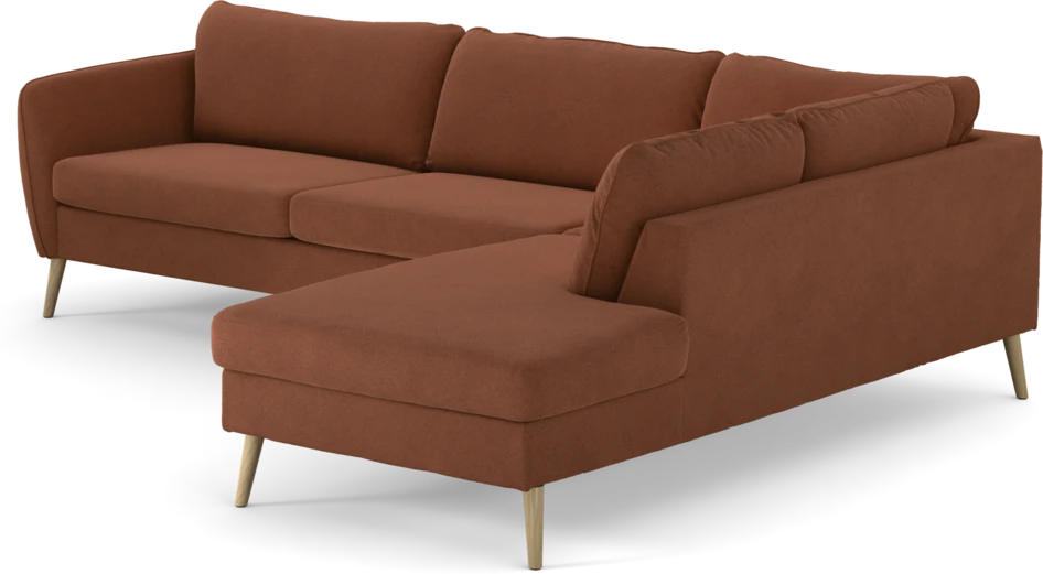 County - 2,5-sits soffa med divan höger - Orange