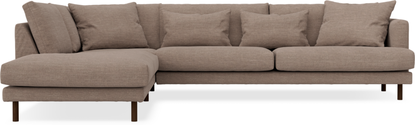 Harper - 3-sits soffa med divan vänster - Brun