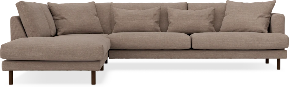 Harper - 3-sits soffa med divan vänster - Brun