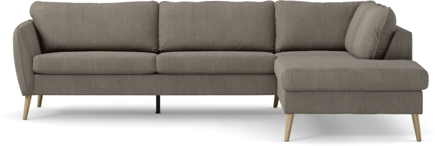 County - 2,5-sits soffa med divan höger - Brun