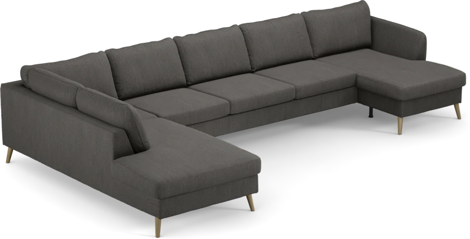 County - 4-sits soffa med divan vänster och schäslong höger - Brun