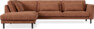 Willow - 3-sits soffa med divan vänster, fast klädsel - Röd