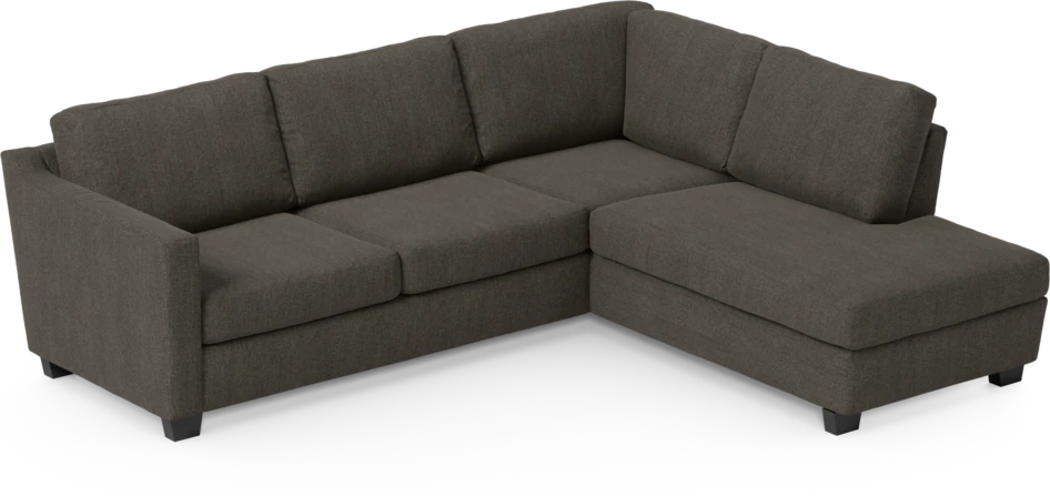 Friday - 2,5-sits soffa med divan höger - Brun