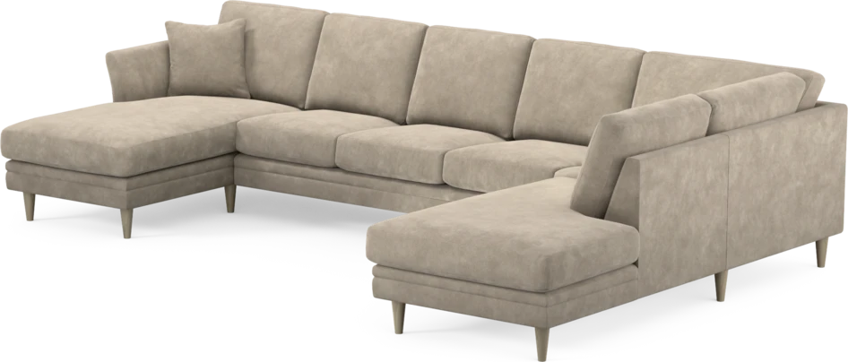 Eden - 3-sits soffa med schäslong vänster och divan höger - Beige