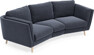 Madison - 3-sits soffa svängd, 70 cm - Blå