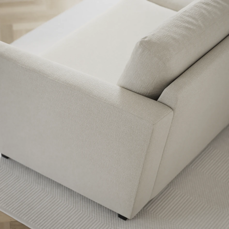 Friday - 2-sits soffa med två schäslonger - Vit