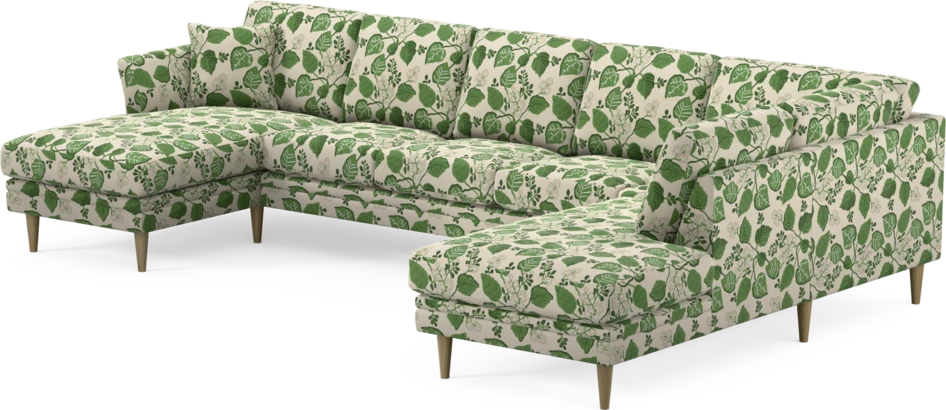 Eden - 3-sits soffa med schäslong vänster och divan höger - Flerfärgad