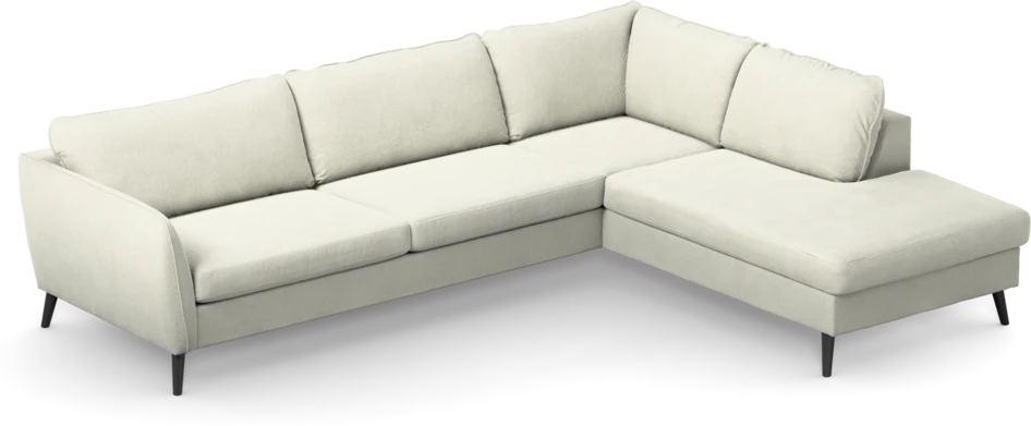County - 2,5-sits soffa med divan höger - Vit