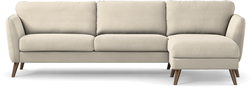 Bridge - 3-sits soffa med schäslong höger - Beige