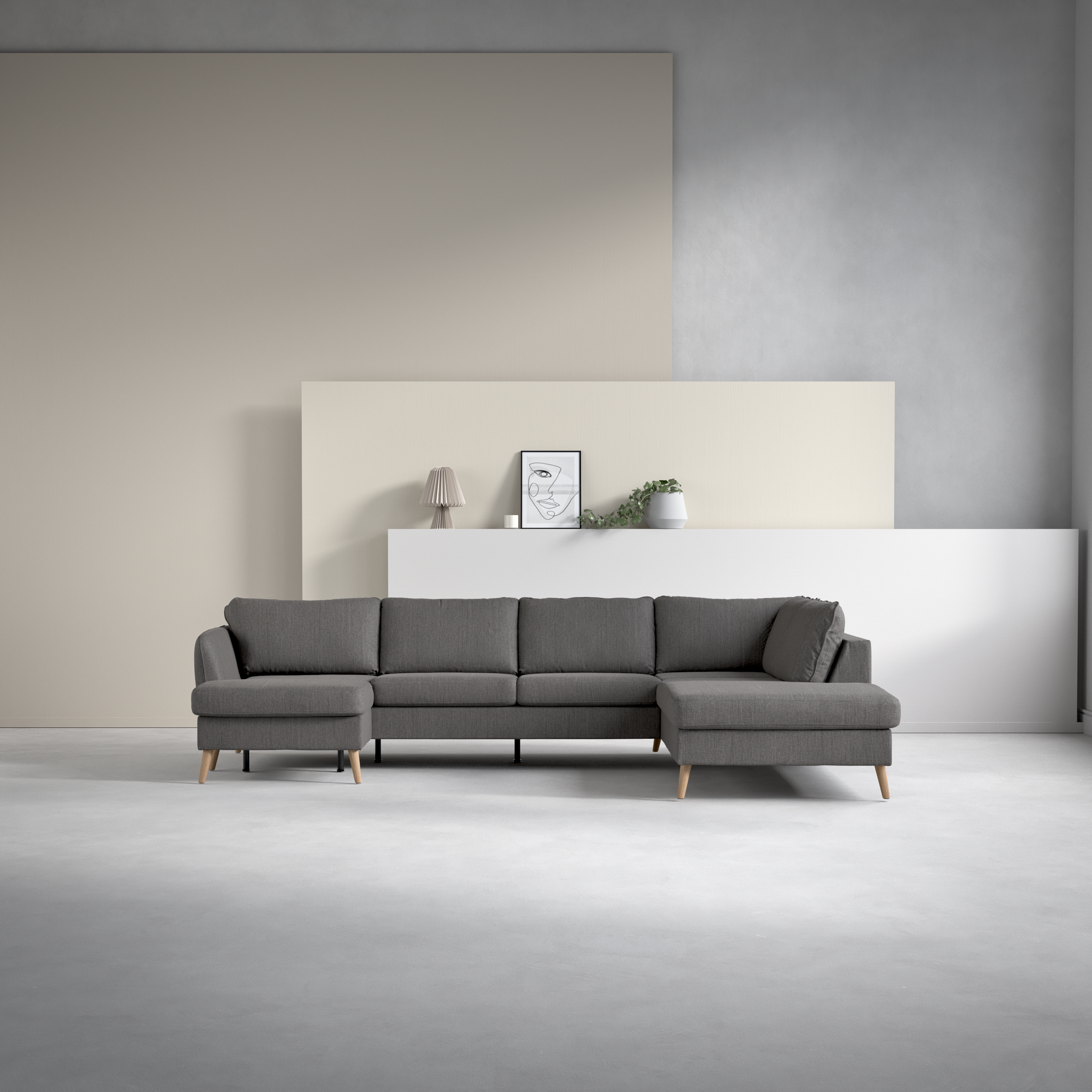 County - 3-sits soffa med schäslong vänster och divan höger - inspiration