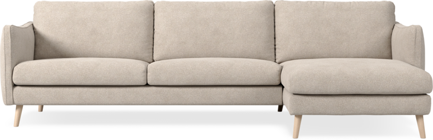 Madison Lux - 3-sits soffa med schäslong höger - Vit