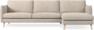 Madison Lux - 3-sits soffa med schäslong höger - Vit