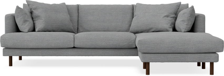 Harper - 4-sits med schäslong höger  - Grå