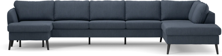 County - 4-sits soffa med schäslong vänster och divan höger - Blå