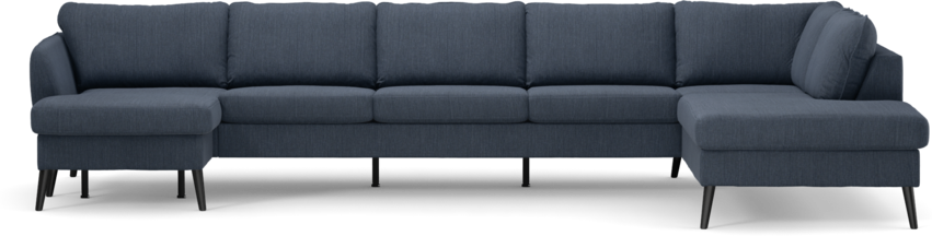 County - 4-sits soffa med schäslong vänster och divan höger - Blå