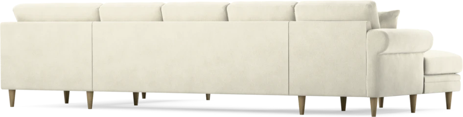 Eden - 3-sits soffa med schäslong vänster och divan höger - Vit