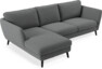 Madison Lux - 2-sits soffa med schäslong vänster - Grå