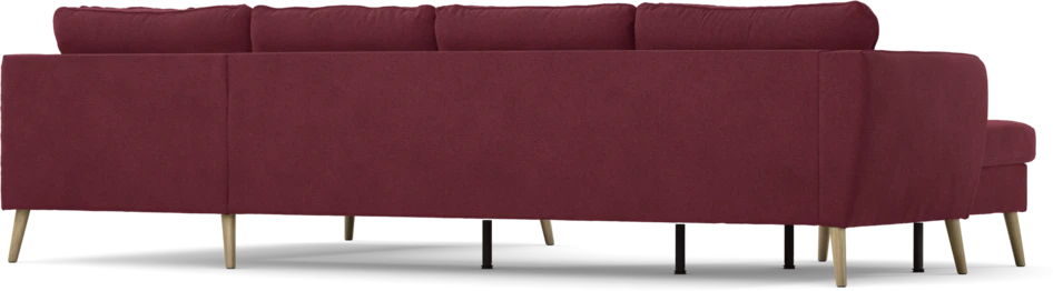 County - 3-sits soffa med schäslong vänster och divan höger - Röd
