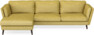 Madison - 3-sits soffa med schäslong vänster - Gul
