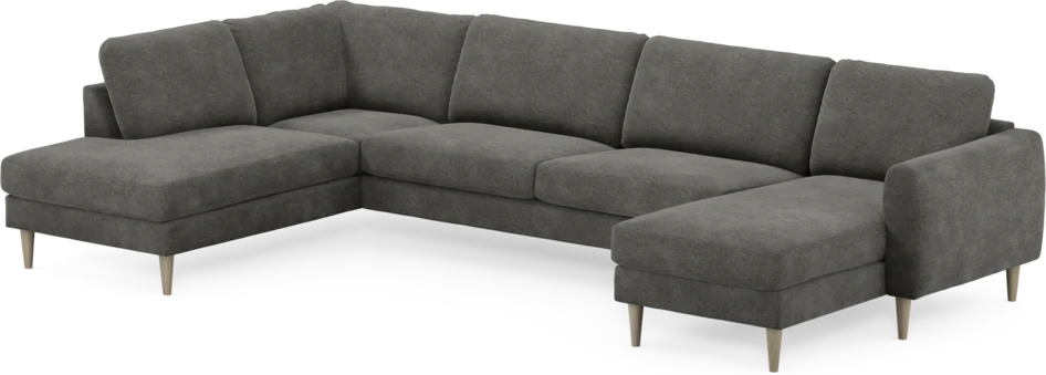 Bridge - 3-sits soffa med divan vänster och schäslong höger - Grå