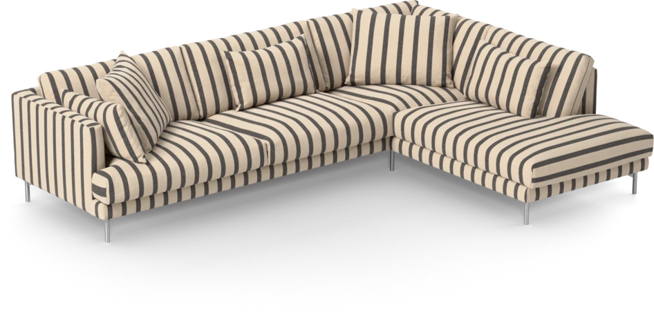 Harper - 3-sits soffa med divan höger - Flerfärgad