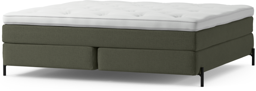 Delux Sense - Kontinentalsäng, dubbelsäng med bäddmadrass och sängben